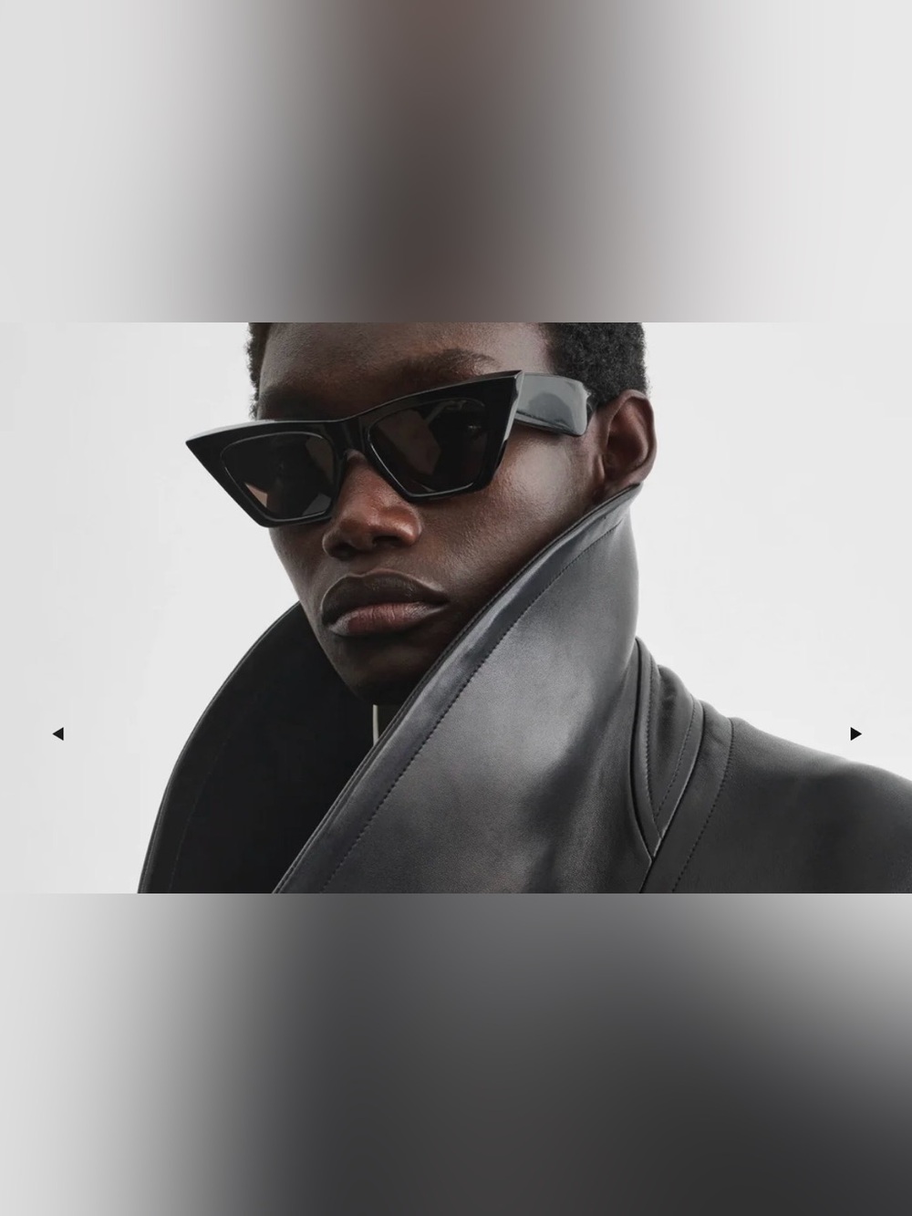 Phoebe Philo Peak Black Cat-Eye Sunglasses